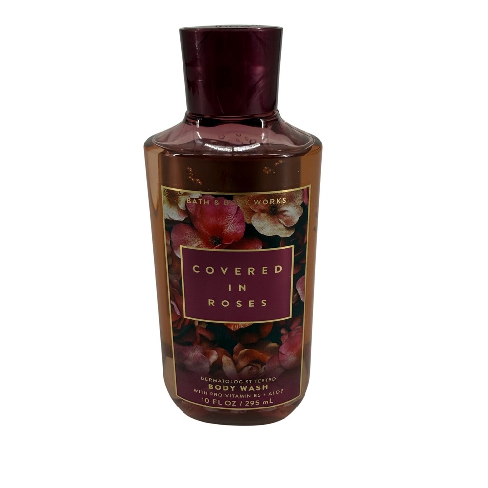 Bath & Body Works Covered In Roses Body Wash 10oz Ruby Berries Amber Rosebuds